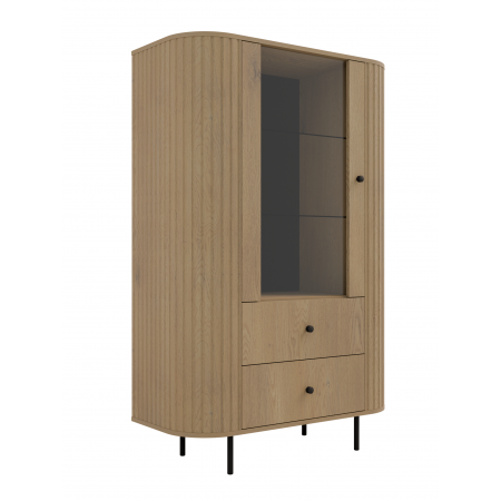 Witryna wysoka zaokrąglone boki frez front 112 OLIVO dąb cremona